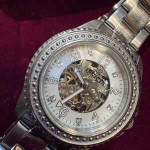 Invicta Silver Watch with Openwork Dial